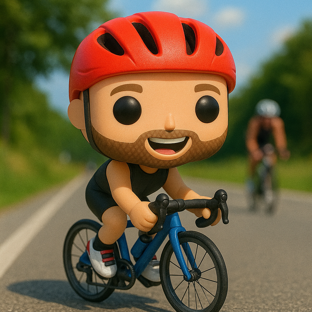 Funko van Paul op de racefiets